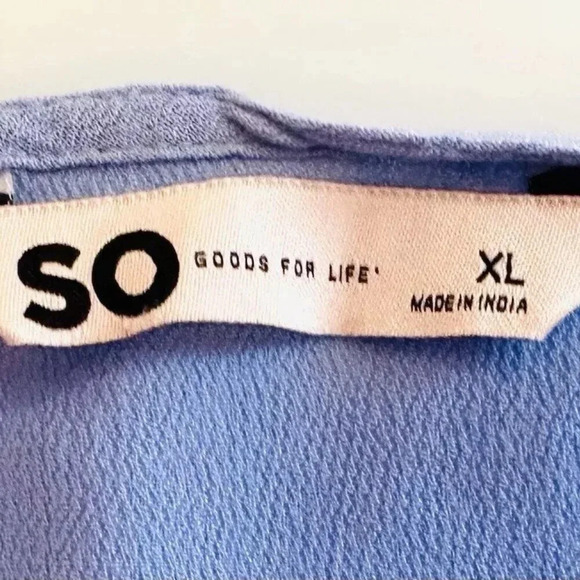 NWT SO GOODS FOR LIFE Juniors Pullover Adjustable Straps Cropped Blue Top Sz XL - Picture 11 of 13